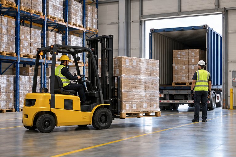 Palletized cargo handling inside a bonded warehouse and CFS